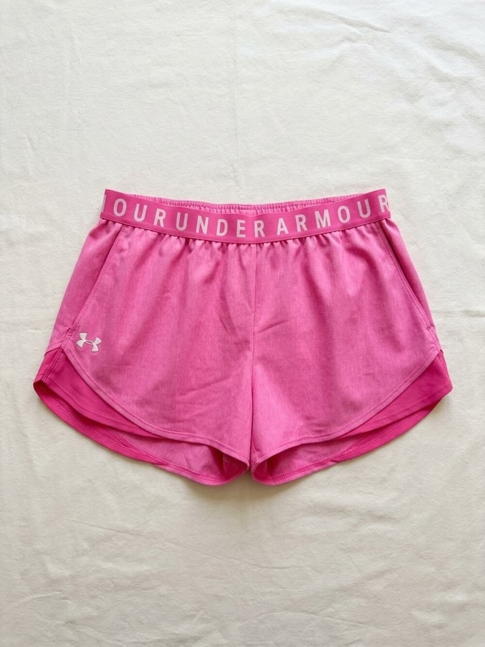 Under Armour Play Up Shorts Womens XL Pink Running Athletic Workout Shorts